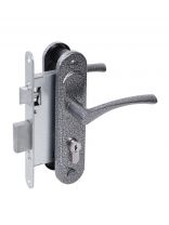 Замок врезной Абсолют, ЗВ4-3/07, БП-00013516, ручка в комплекте, цилиндровый, серебро-антик