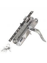 Замок врезной Аллюр, 102/3 CP, 5790, ручка в комплекте, цилиндровый, хром