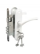 Замок врезной Зенит, ЗВ9-4.2, 00-00000579, ручка в комплекте, сувальдный, белый