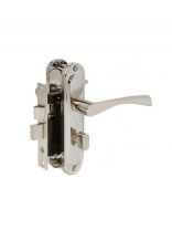 Замок врезной Avers, 0823/60-C-NI, 17207, ручка в комплекте, цилиндровый, никель