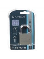Замок навесной Apecs, PD-02-38, 17560, цилиндровый, 3 ключа