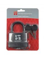 Замок навесной Аллюр, ВС1Ч-377П, 6 778, блистер, цилиндровый, влагонепроницаемый, черный, 830х500 мм, 6 ключей