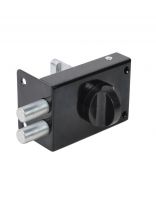 Замок накладной дверной, Омега, ЗН1 2Р, 00-00005079, черный