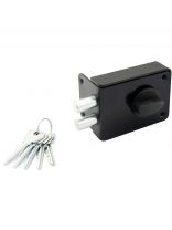 Замок накладной дверной, Зенит, 3Н1-3-1, 00-00000636, черный