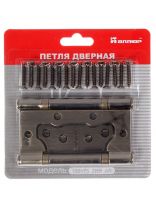 Петля накладная для деревянных дверей, Аллюр, 100х75х2.5 мм, универсальная, 2BB AB, 1042, 2 шт, блистер, бронза