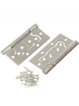 Петля накладная для деревянных дверей, Аллюр, 100х75х2.5 мм, универсальная, 2ВВ SNР/SN, 7563, 2 шт, коробка, матовый никель