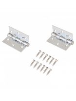 Петля врезная для деревянных дверей, Аллюр, 77х64х2.5 мм, универсальная, 2BB-FHP CP, 1103, 2 шт, 2 подшипника, коробка, хром