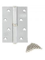 Петля для деревянных дверей, Avers, 100х75х2.5 мм, левая, B-CR-L, 30704, с подшипником, хром