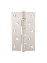 Петля врезная для деревянных дверей, Avers, 125х75х2.5 мм, B4-NIS, 31621, гальваника, универсальный, с 4 подшипниками, матовый никель