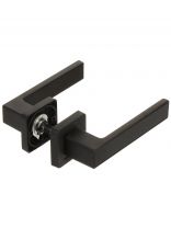 Ручка дверная Code Deco, H-22111-A-BLM/B, 28234, раздельная, черная, алюминий