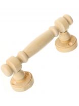 Ручка-скоба мебельная Ликон 1-0761, РС-140, банная резная, дерево