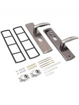 Ручка дверная Стандарт, РН-СТ222-1-R, 7 839, правая, подсветка, для китайских металлических дверей, комплект ручек, сталь