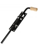 Засов накладной, сталь, ригель круглый, Москва-№12, 00010777, черный