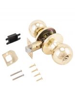 Защелка врезная, Стандарт, 607 BK GP, 9871, с фиксатором, золото