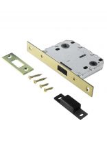 Защелка врезная, Аллюр, L7050-MS PB, 11550, магнит, с фиксатором, золото