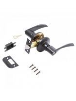 Защелка врезная, Стандарт, 8901 BK BL, 13391, с фиксатором, черная