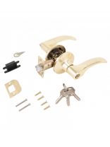 Защелка врезная, Стандарт, 8510 ET PB, 10133, с фиксатором, с ключом, золото