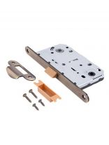 Защелка врезная, Code Deco, 5300-P-WC-AB, 31299, язычок пластиковый, с фиксатором, бронза