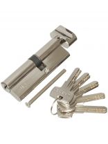 Личинка замка двери Apecs, SM-90(40C/50)-C-NI, 19194, 90 мм, с заверткой, никель