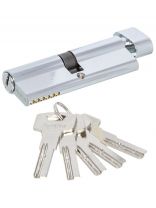 Личинка замка двери Avers, ZM-90-C-CR, 22795, ЦАМ, 90 мм, с заверткой, хром, 45/45