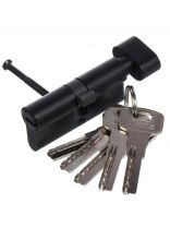 Личинка замка двери Avers, ZM-70-BLM, 33 703, ЦАМ, 70 мм, с заверткой, черная, 35/35