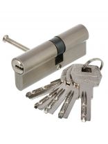 Личинка замка двери Стандарт, MAX 80, 14 791, 80 мм, матовый никель, 5 перфоключей