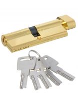 Личинка замка двери Avers, ZM-90-C-G, 22796, ЦАМ, 90 мм, с заверткой, золото, 45/45