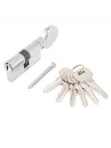 Личинка замка двери Аллюр, A.G 60-6К CP, 979, 60 мм, ключ-вертушка, хром, 5 ключей, блистер