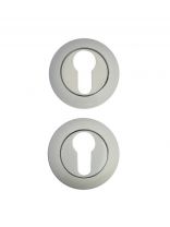 Накладка цилиндровая, Аллюр, ET-R1 W/CP (32112), белый/хром, 12 451