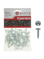 Саморез универсальный, с прессшайбой, острый, диаметр 4.2х16 мм, 50 шт, пакет, Bartex