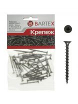 Саморез по дереву и гипсокартону, диаметр 3.5х45 мм, 40 шт, пакет, Bartex