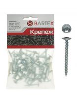 Саморез универсальный, с прессшайбой, острый, диаметр 4.2х32 мм, 50 шт, пакет, Bartex
