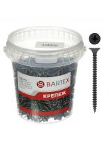 Саморез по металлу и гипсокартону, диаметр 3.5х45 мм, 500 шт, банка, Bartex