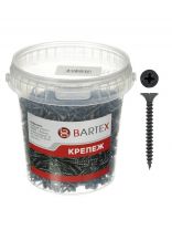 Саморез по металлу и гипсокартону, диаметр 3.5х35 мм, 1000 шт, банка, Bartex