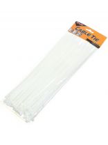 Хомут стяжной кабельный, 4.8х300 мм, нейлон, 100 шт, белый