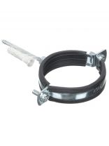 Хомут для крепления трубы, 2"1/2, 74-80 мм, сталь, со шпилькой и дюбелем, СантехКреп, 1.11.8