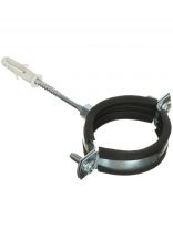 Хомут для крепления трубы, 2", 60-65 мм, сталь, со шпилькой и дюбелем, СантехКреп, 1.11.7