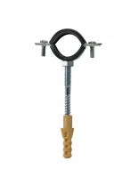 Хомут для крепления трубы, 2"1/2, 73-80 мм, со шпилькой и дюбелем, РосТурПласт, 29197