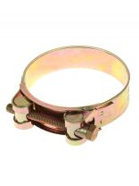 Хомут обжимной червячный усиленный, 74-79 мм, оцинкованный, Robust