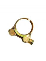 Хомут обжимной червячный усиленный, 29-31 мм, оцинкованный, Robust