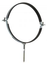 Хомут для крепления трубы, 8", 216-225 мм, сталь, со шпилькой и дюбелем, СантехКреп, 1.11.13.
