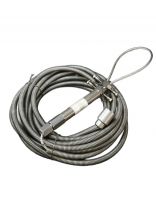 Трос сантехнический диаметр 16 мм, пружина, 20 м, СантехКреп, Лом с натяжителем, 3.1.6.5.