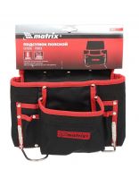 Сумка-пояс для инструментов, 31.5х21.5х22.5 см, текстиль, Matrix, 8 карманов, держатель для молотка, для клещей, 90242