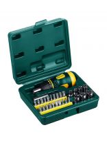 Отвертка реверсивная, 29 предметов, Kraftool, с насадками, Kompakt-29, 25556-H29