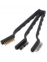 Корщетки ручные мини 3 шт, 2, сталь,нейлон,латунь, рукоятка пластик, 175 мм, Курс, 38452