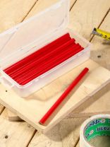 Карандаш строительный, дерево, 10 шт, 176х10х7.5 мм, HB, грифель 176х4х2 мм, Bartex