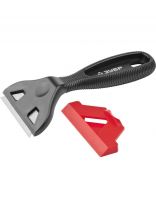 Скребок пластик, прямой, 2в1, тип лезвия А24 трапеция, рукоятка пластик, Зубр, 8555