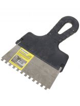 Шпатель для клея, нержавеющая сталь, 150 мм, зубчатый, 6х6 мм