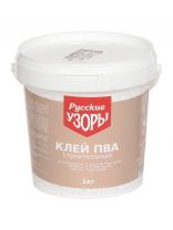 Клей ПВА Русские узоры, строительный, однокомпонентный, 1 кг