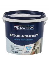 Грунтовка водно-дисперсионная, акриловая, Престиж, бетоноконтакт, для внутренних и наружных работ, 6 кг